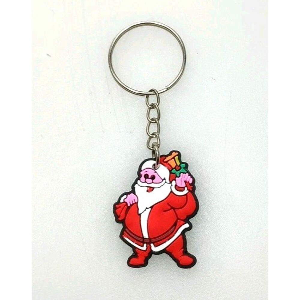 Santa Claus Keychain Christmas Holiday Bag Charm Gift Accessory